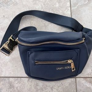 Fawn Design Fanny Pack Navy Gold Crossbody